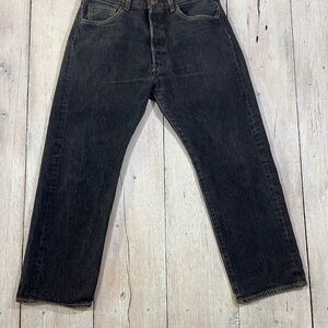 Levi's 501 Men's Dark Wash Straight Jeans 38x28 HEMMED